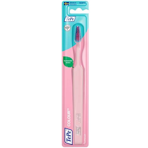 TePe Colour Select Soft Μαλακή Οδοντόβουρτσα για Αποτελεσματικό & Απαλό Καθαρισμό 1 Τεμάχιο - Ροζ